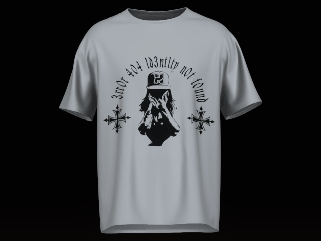 3RR0R 404 1D3NT1TY N0T FOUND TEE
